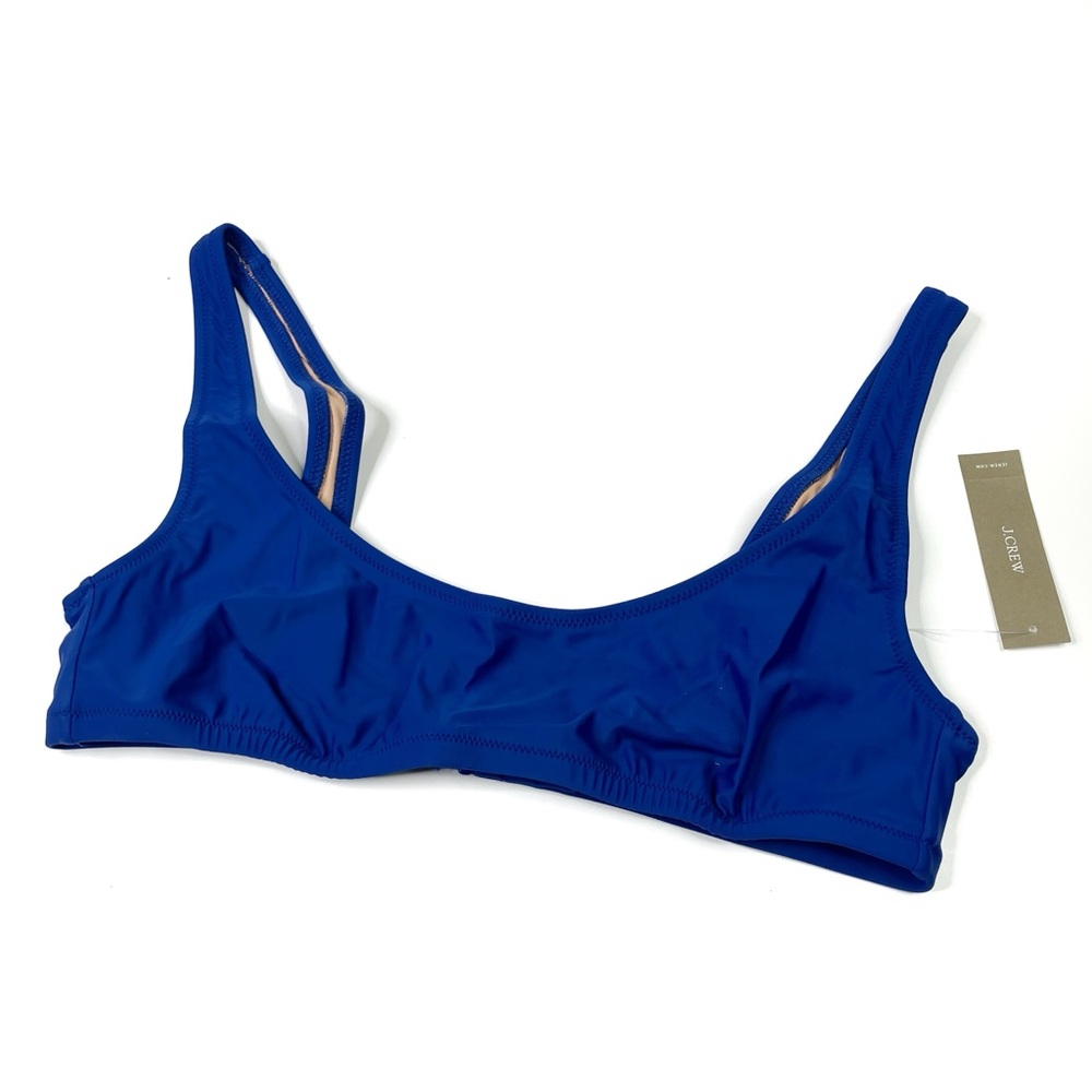 J. Crew | Blue Heritage Scoopneck Bikini Top NWT